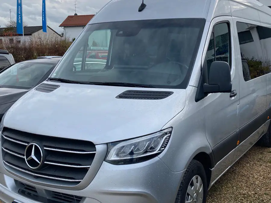 Mercedes-Benz Sprinter 9-seater van rental exterior in Munich