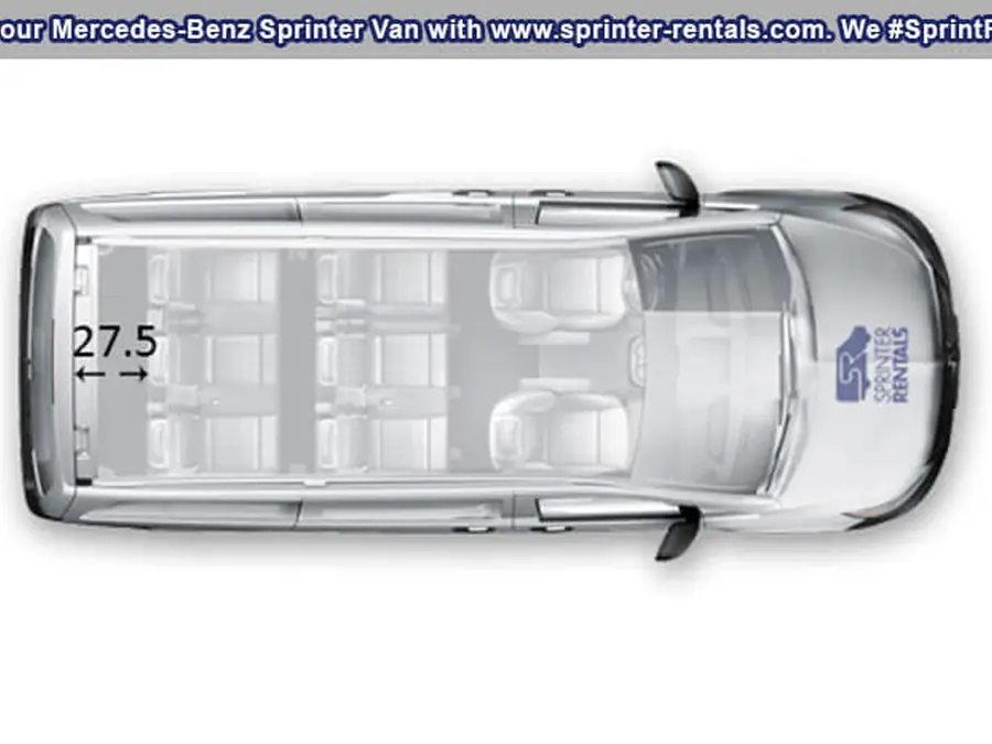 8-seater V-Class minivan interior and cargo configuration