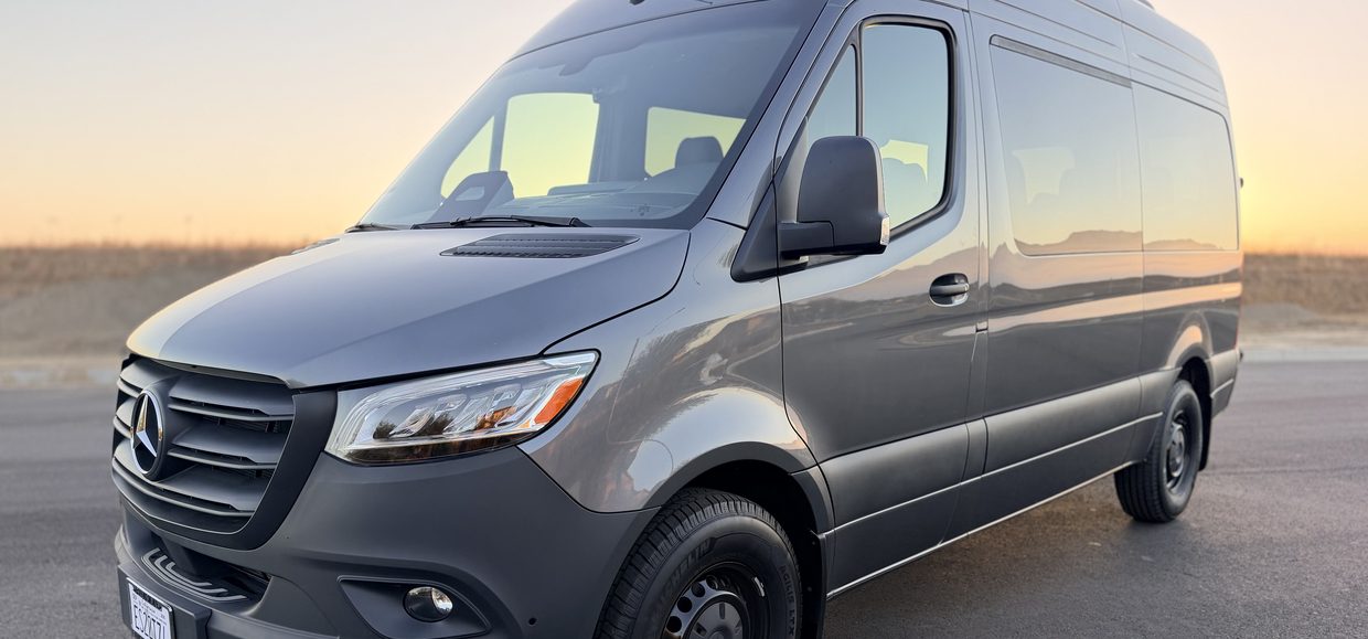 Mercedes-Benz Sprinter high roof passenger van for rent in Anaheim, California — Sprinter Rentals Anaheim van rental near Disneyland and Angel Stadium
