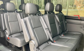 Sprinter van interior with leather seats in Atlanta, GA
