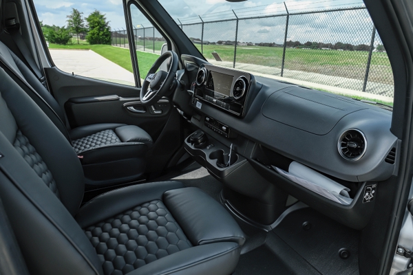 Executive Sprinter van interior — Cedar Rapids, IA passenger van rental