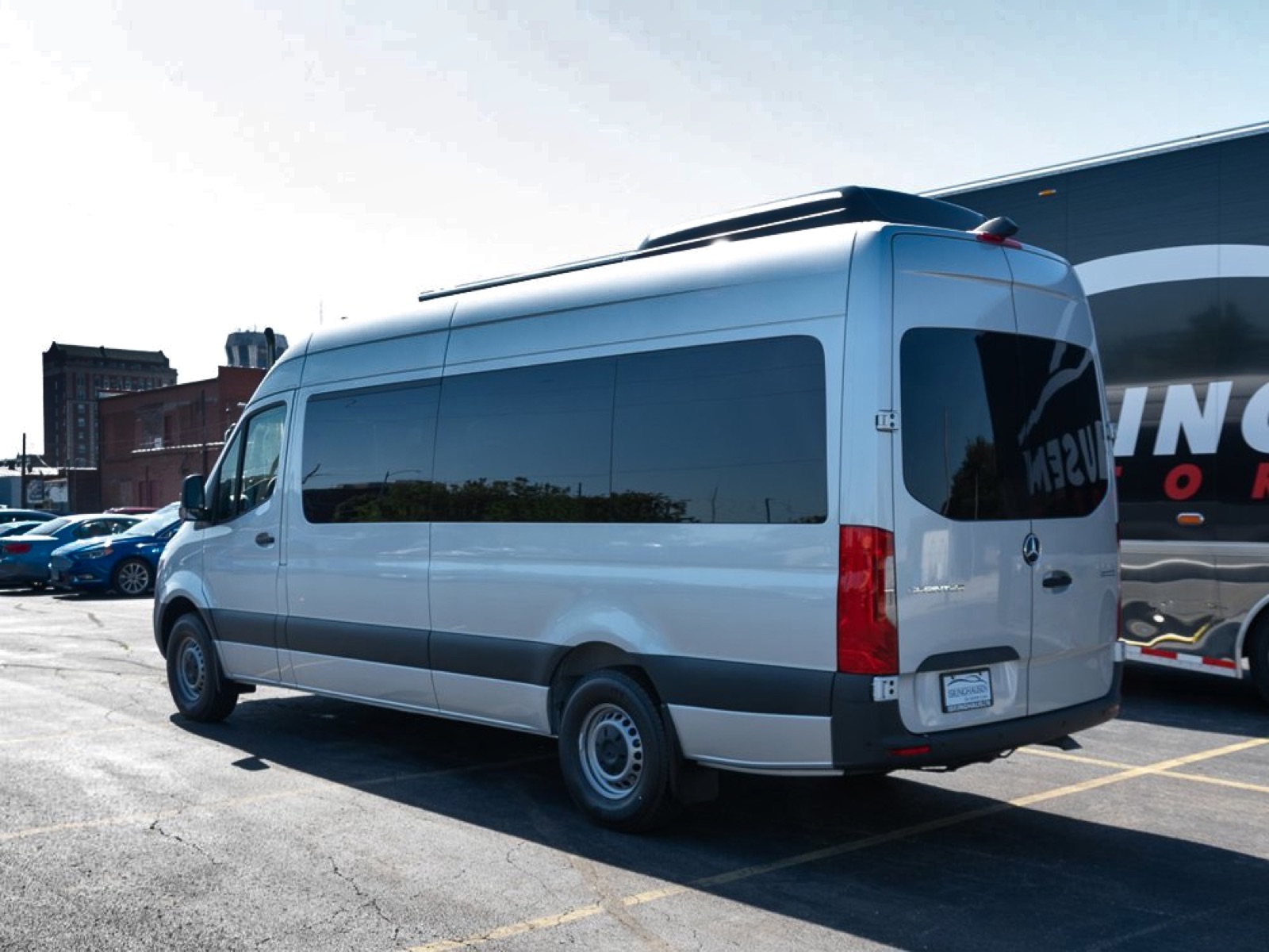 Mercedes-Benz Sprinter passenger van interior with rear seating — Charleston, SC group travel