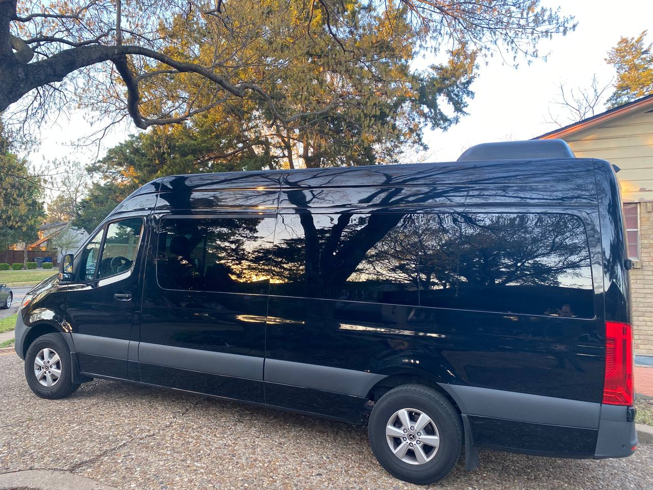 Sprinter van rental interior view in Dallas, Fort Worth area