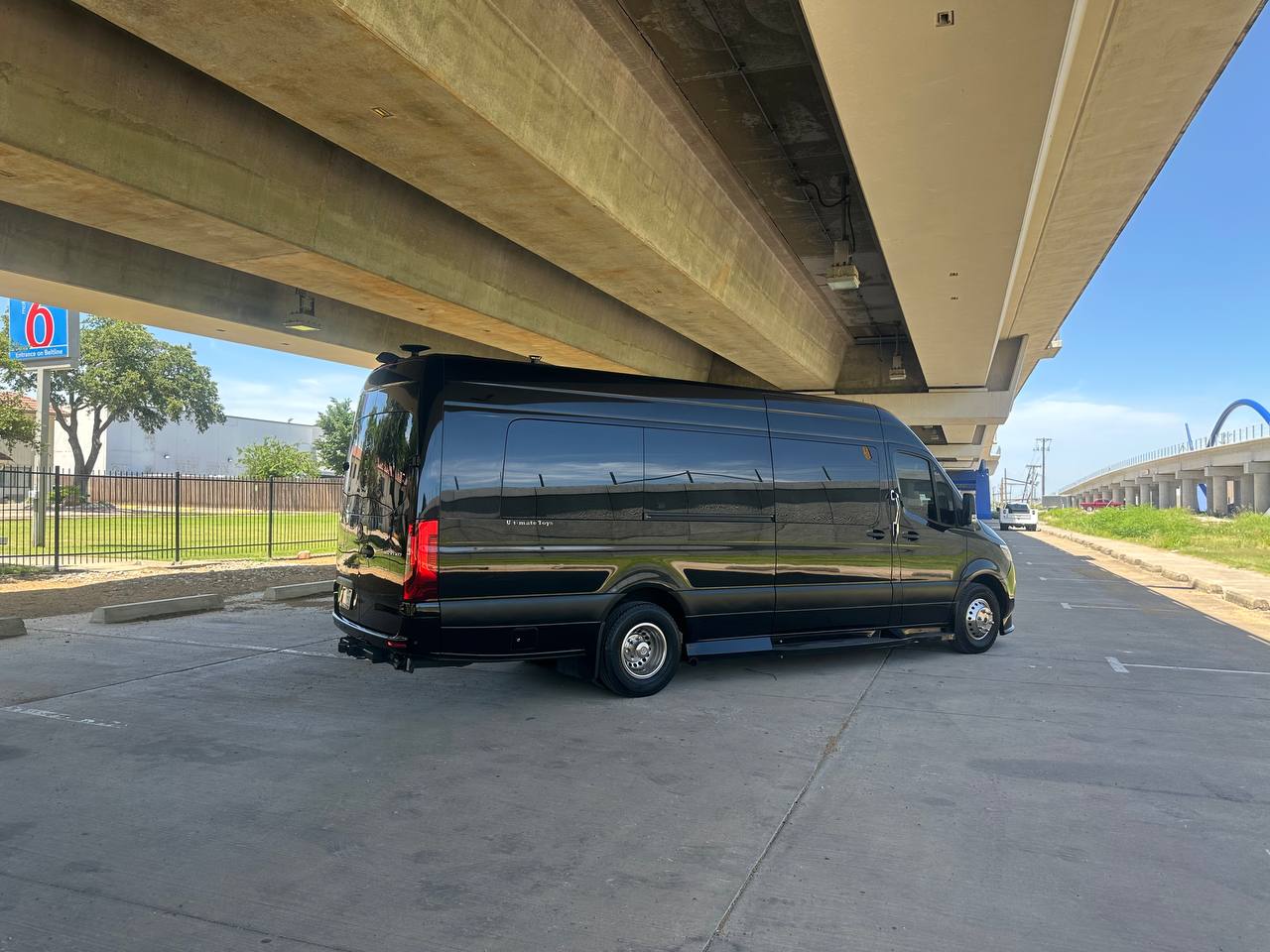 Luxury VIP Mercedes-Benz Sprinter van for rent in Houston near IAH and HOU airports
