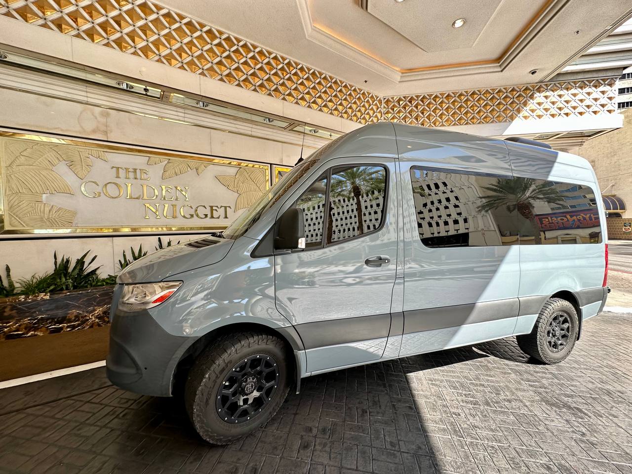 Mercedes-Benz Sprinter van rental at the Golden Nugget in downtown Las Vegas