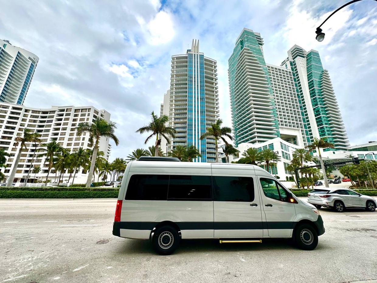 Black Sprinter van available for rent in Miami, Florida — Sprinter Rentals Miami van rental