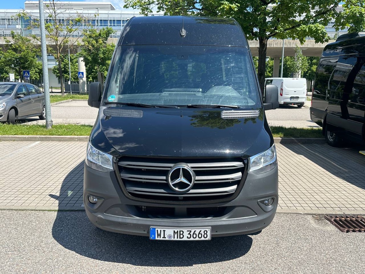 Sprinter van rental Munich — rear cargo and passenger area