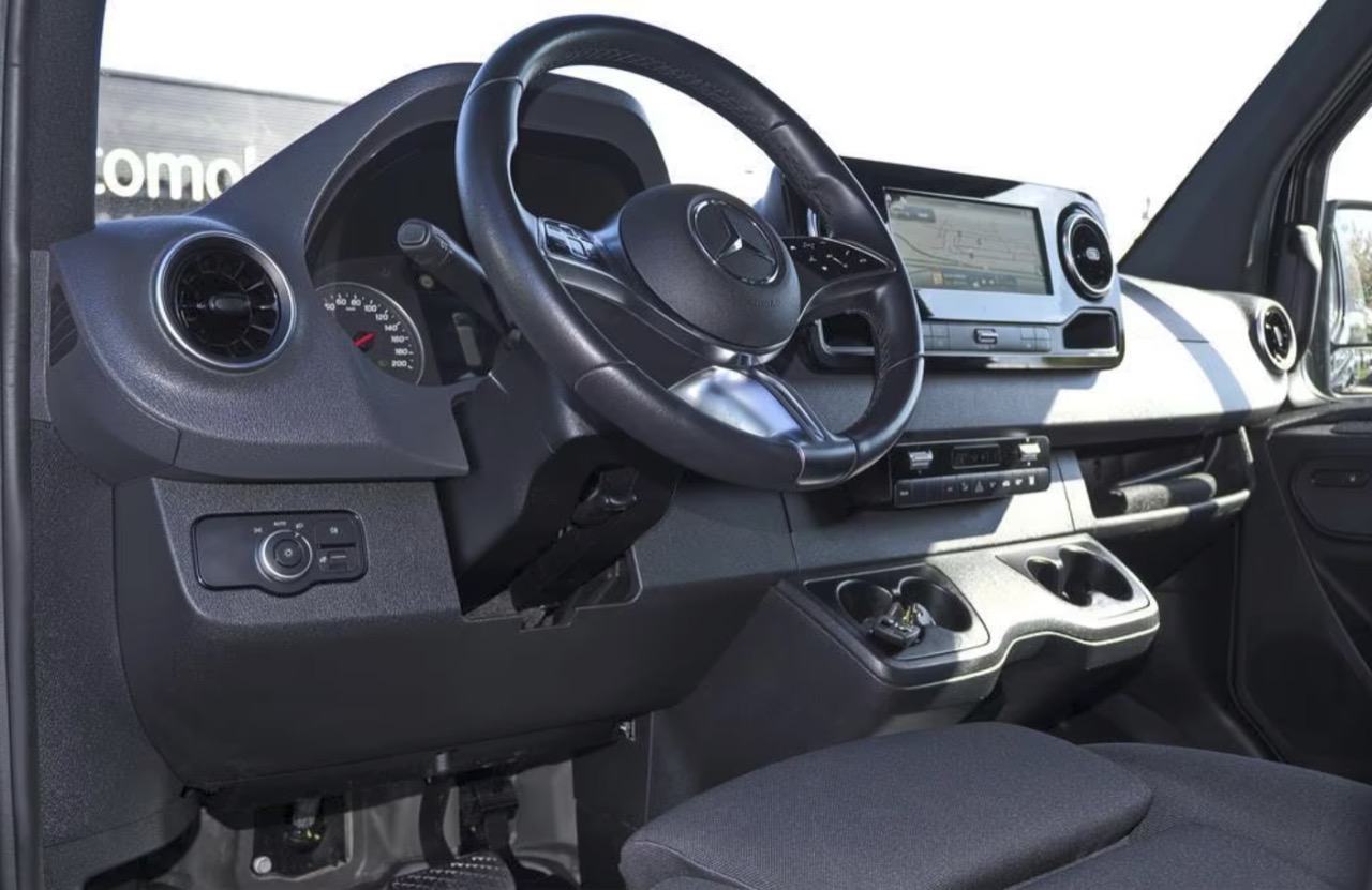 Mercedes-Benz Sprinter van driver cockpit and dashboard — Norfolk VA rental fleet