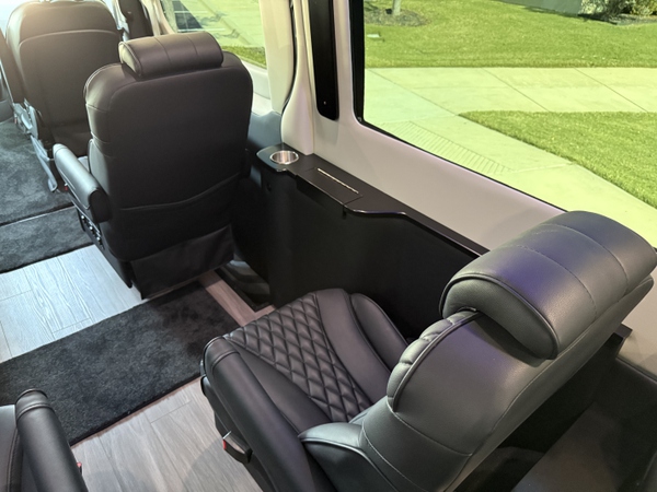 Mercedes-Benz Sprinter passenger van interior with captain chairs in San Antonio, TX