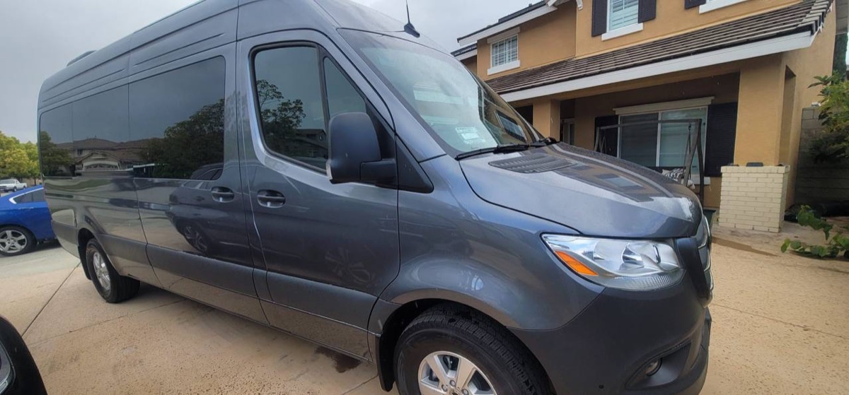 2025 Mercedes-Benz Sprinter 2500 15-seater van rental in San Bernardino, Inland Empire