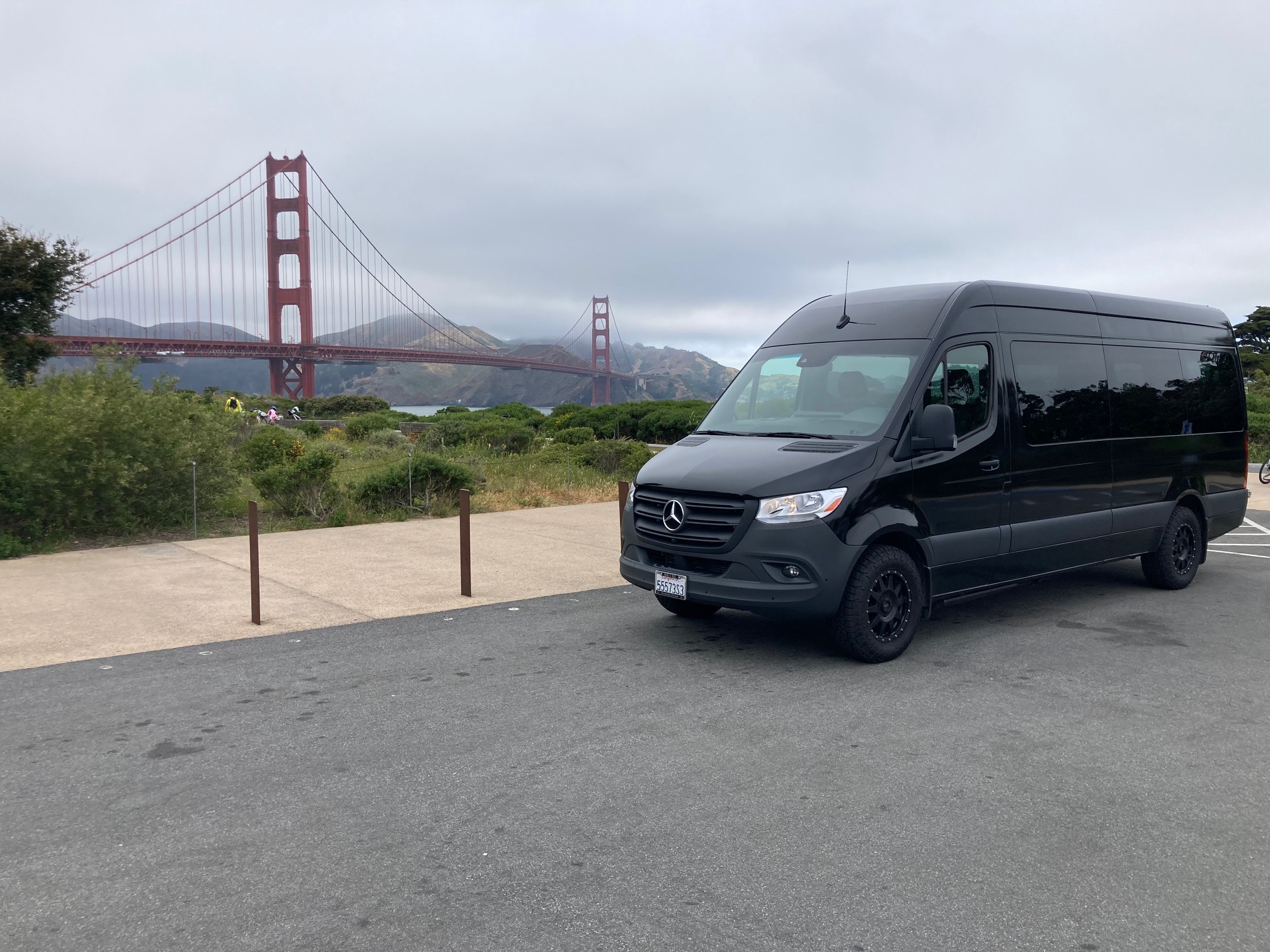 Sprinter van passenger seating for rental in San Francisco