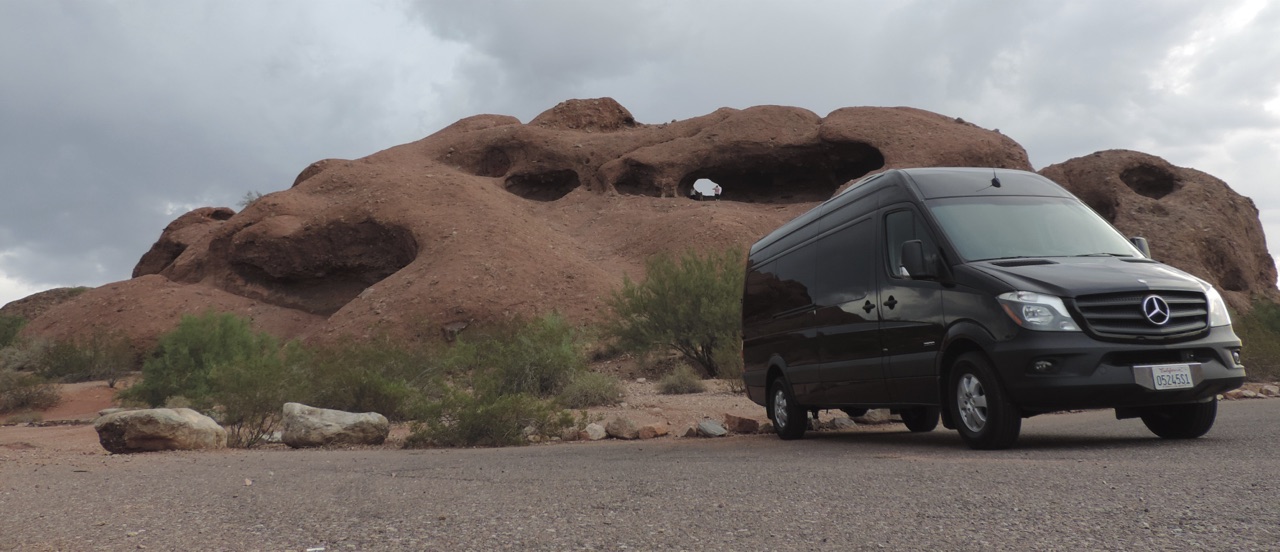 Mercedes-Benz Sprinter passenger van available for rent in Tucson, AZ near TUS airport