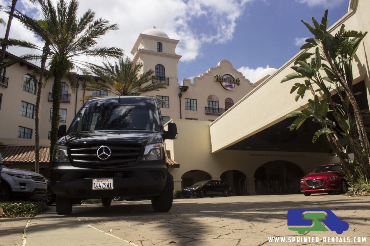 12-passenger Mercedes-Benz Sprinter van available for rent in Tucson, AZ and at TUS airport