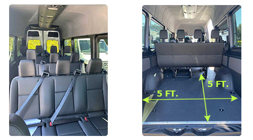 12-Seater Sprinter Van Cargo Space Dimensions