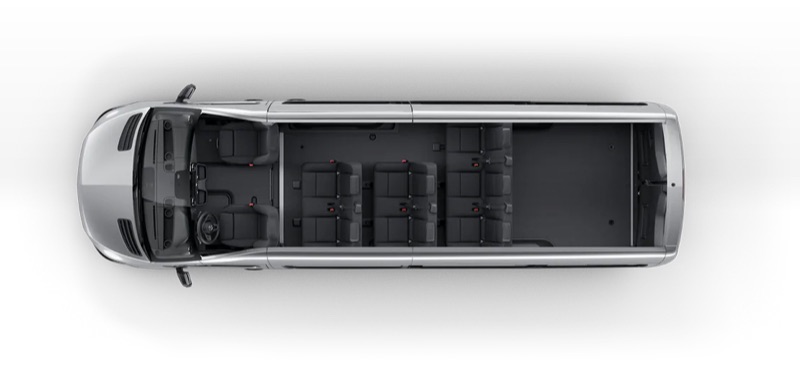 Europe 9 Seater XL — 170" Wheelbase dimensions diagram